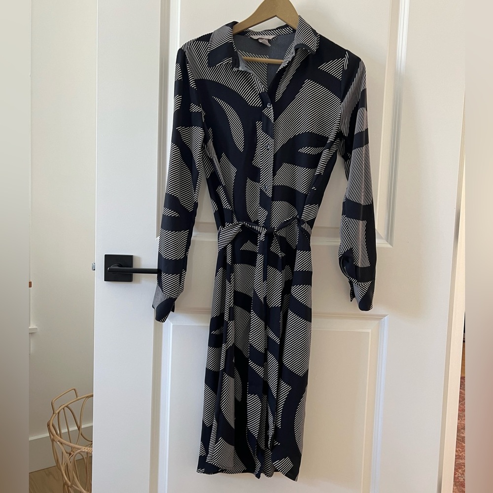 H&M belted shirt dress